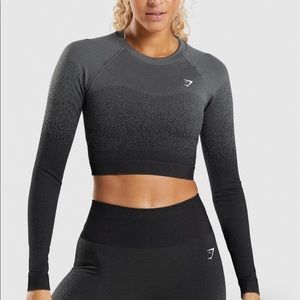 *Never Been Worn* GYMSHARK ADAPT OMBRE SEAMLESS LONG SLEEVE CROP TOP